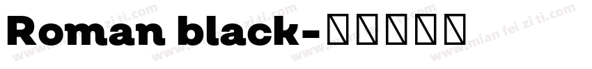 Roman black字体转换